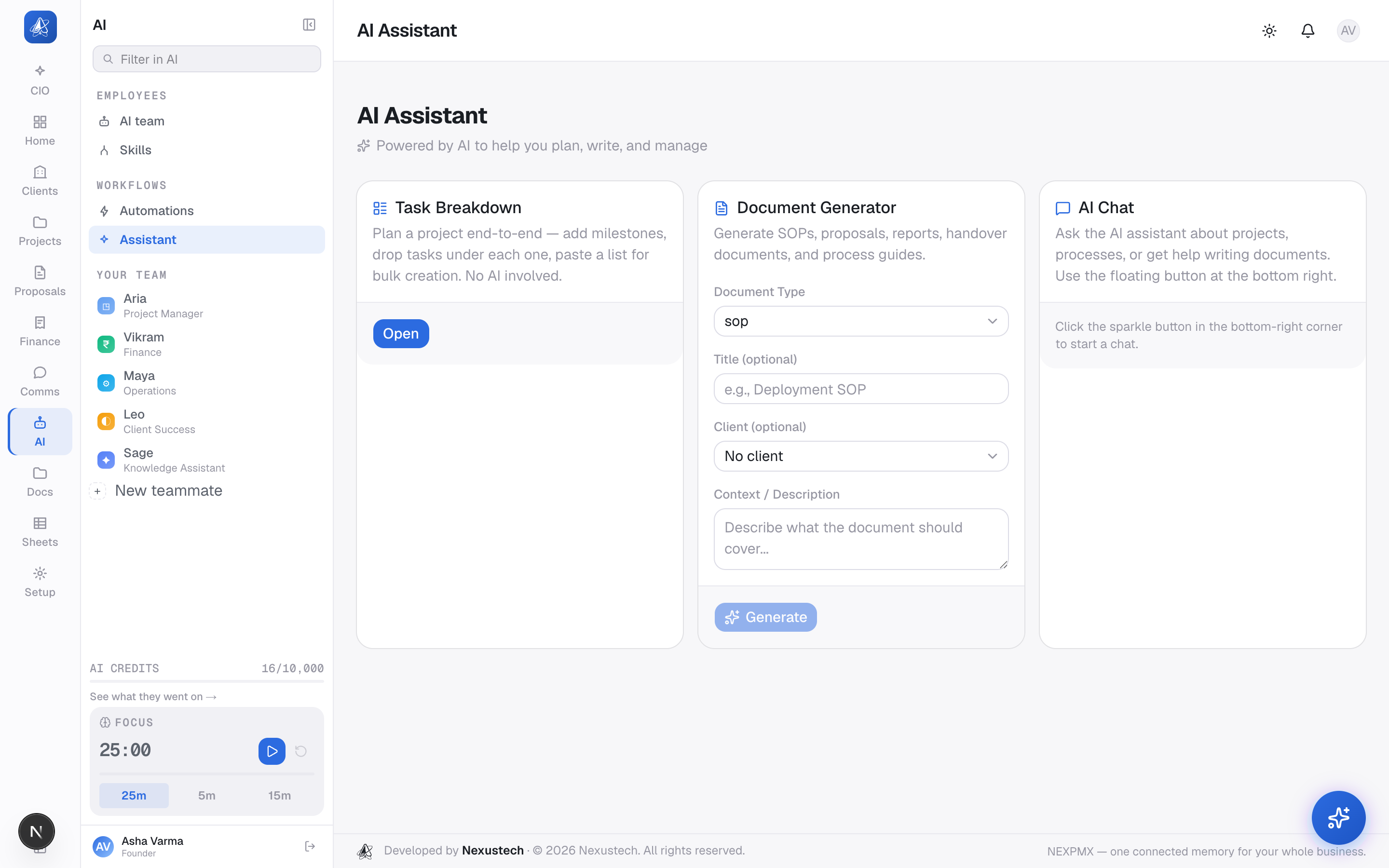 AI Studio generating on-brand content for multiple client brands